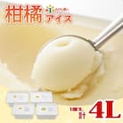 みかん職人が作った柑橘アイス1000ml×4種(夢オレンジ・愛媛みかん・河内晩柑・しらぬい)