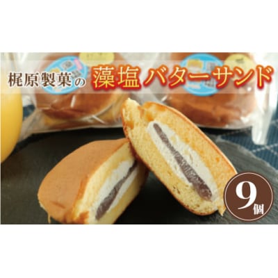 藻塩 バターサンド 9個 老舗 菓子 スイーツ 職人 ギフト 贈答 プレゼント あんバター 愛南町