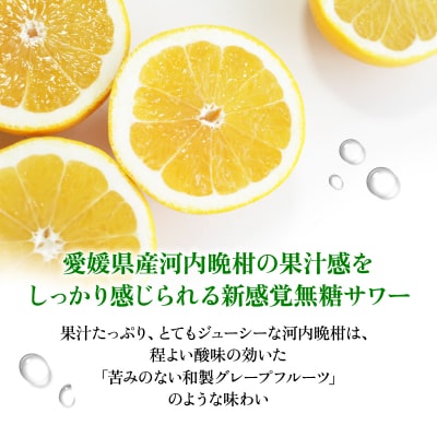 愛南ゴールド無糖サワー 河内晩柑 350ml×24本 チューハイ 柑橘 酒 無糖 Yショップ西海