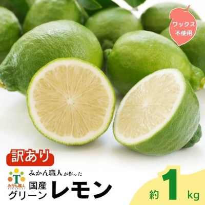 訳あり レモン ( グリーンレモン ) 1kg りのか 柑橘 フルーツ 愛南町 みかん職人武田屋 
