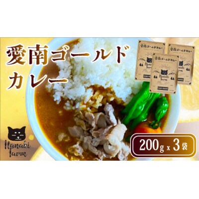 愛南ゴールドカレー 3食 カレー 河内晩柑 愛南ゴールド ごはん スパイス 香辛料 にんじん 