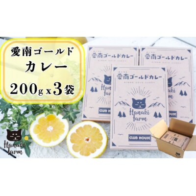愛南ゴールドカレー 3食 カレー 河内晩柑 愛南ゴールド ごはん スパイス 香辛料 にんじん 