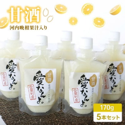 愛南ゴールド 入り 甘酒 (170ml×5本) 7000円 あま酒 パウチ 愛南町青果市場