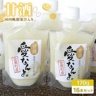 愛南ゴールド 入り 甘酒 (170ml×16本) 20000円 あま酒 パウチ 愛南町青果市場