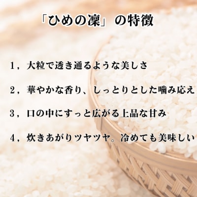 新米 令和6年度産 『ひめの凜』5kg 9000円 お米 宮下明良 発送時期:11月4日～
