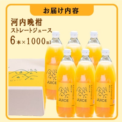 河内晩柑ストレートジュース 6本×1000ml 愛南ゴールド ジュース 清家ばんかんビレッジ