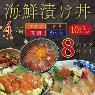 海鮮 漬け丼 セット 計8パック (4種×2パック) 愛媛県 愛南町 南予ビージョイ