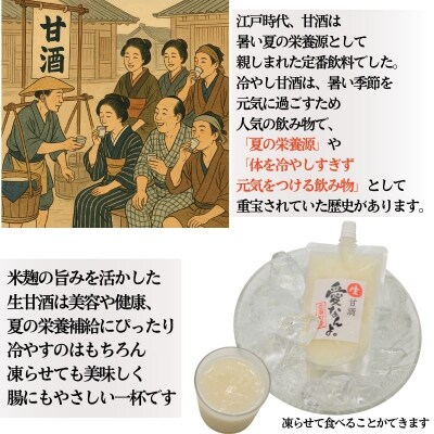 生 甘酒 【ノンアルコール】<非加熱 無添加 無保存料>酵素の力(170g×10本) 愛なんよ