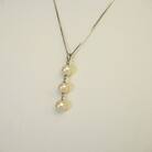 3連ペンダント(バロック珠)アコヤ真珠 8.8-9.2mm×3
