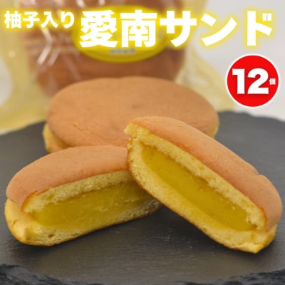 柚子入り 愛南サンド 12個 愛南ゴールド 河内晩柑 みかん 柑橘 老舗の味 ゆず 梶原製菓