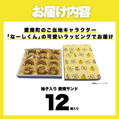 柚子入り 愛南サンド 12個 愛南ゴールド 河内晩柑 みかん 柑橘 老舗の味 ゆず 梶原製菓