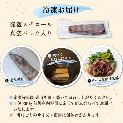 かつお レア ステーキ 1.7kg カツオ 冷凍 個包装 海鮮 魚 鰹 ハマスイ 愛媛県 愛南町