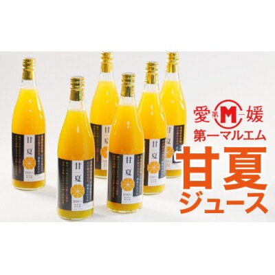 第一マルエムの甘夏ストレートジュース 720ml×6本 愛媛県 愛南町