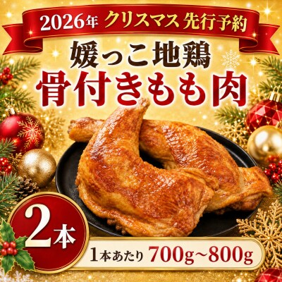 【クリスマス 先行予約】 媛っこ地鶏 骨付きもも肉 2本 愛媛県 愛南町 ローカルスタンダード 