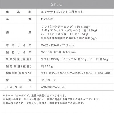 エクササイズバンド3種セット/MVS505