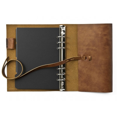 【KAKURA】紐巻きA5システム手帳 アンティークブラウン