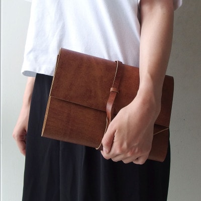 【KAKURA】紐巻きA5システム手帳 アンティークブラウン