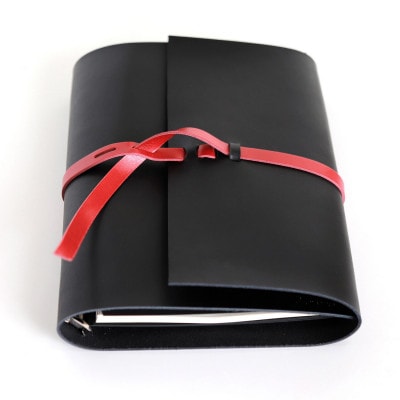 【KAKURA】紐巻きA5システム手帳 urushiブラック