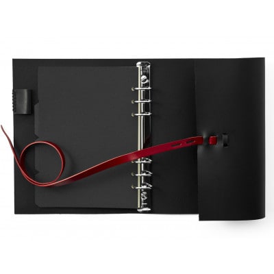 【KAKURA】紐巻きA5システム手帳 urushiブラック