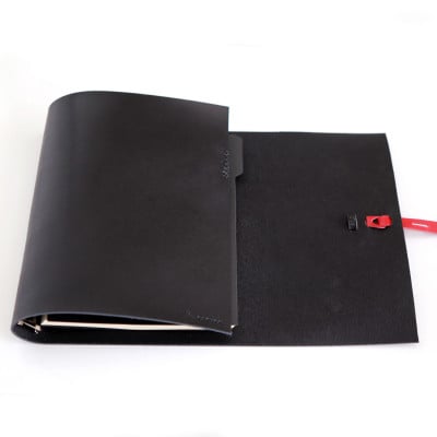 【KAKURA】紐巻きA5システム手帳 urushiブラック