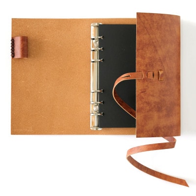 【KAKURA】紐巻きバイブルシステム手帳 アンティークブラウン