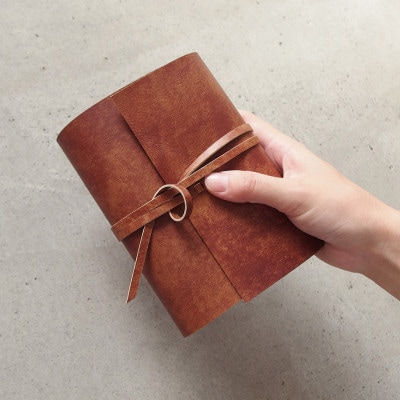 【KAKURA】紐巻きmini6穴システム手帳 アンティークブラウン