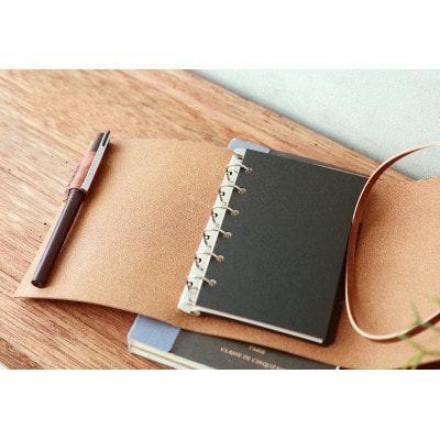 【KAKURA】紐巻きmini6穴システム手帳 アンティークブラウン