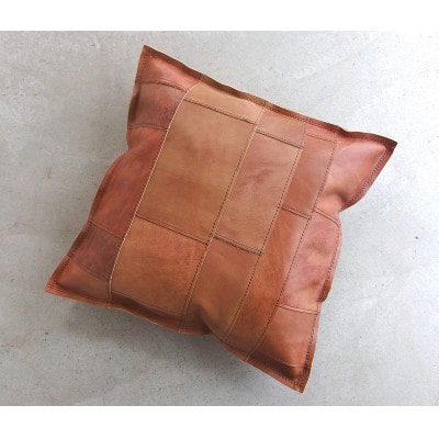 【KAKURA】レザークッション tunagu35 アンティークブラウン