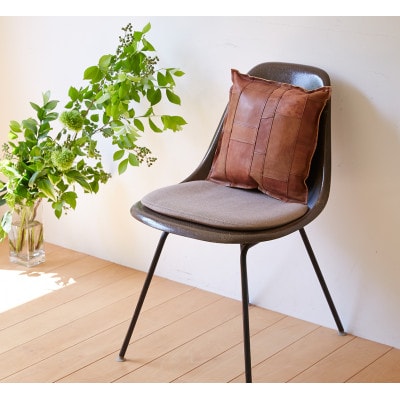 【KAKURA】レザークッション tunagu35 アンティークブラウン