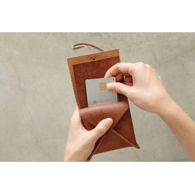 【KAKURA】たて巻きウォレット　アンティークブラウン　財布