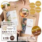【毎月定期便】Vitafast腸活プロテイン きなこ&ココア各1袋 計2袋 シェイカー1個付全6回