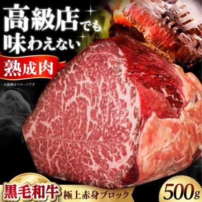 【ふるさと納税限定】あなただけのドライエイジング熟成黒毛和牛ブロック(極上赤身)500g