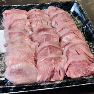 高知県産 力豚 厚切り豚タン 500g 焼肉 BBQ おつまみ ギフト用 国産 ブランド豚 真空冷凍