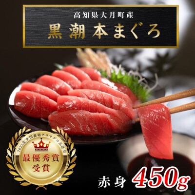 【高知県産 養殖本マグロ】赤身 450g 黒潮本まぐろ 刺身用 小分け柵 急速冷凍 最優秀賞受賞
