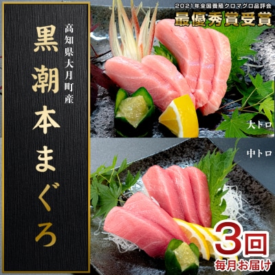 訳あり 不定貫 3回お届け 国産 まぐろ 黒潮本マグロ 大トロ 中トロ 刺身 300g × 3回