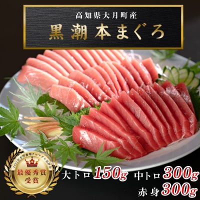 【高知県大月町産 本マグロ】 大トロ・中トロ・赤身750g