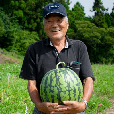 【高知県 大月町産】兼松農園のあまーい大玉スイカ 1玉