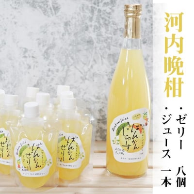 【高知県 大月町産】ばんかんじゅーす1本・ばんかんぜりー8個セット