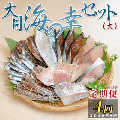【定期便 4回】大月海の幸セット(大)