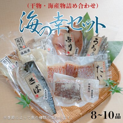 海の幸 干物セット 詰め合わせ 8～10品入り 鯛 うるめ あじ さば ぶり 朝食 弁当 夕食