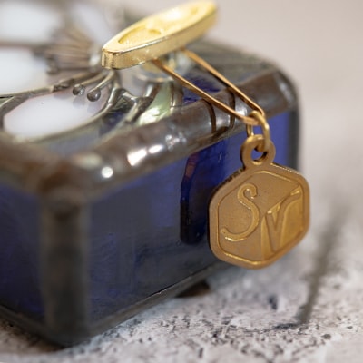 ステンドグラス　月光桜のオルゴール