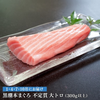 【定期便 4回】高知県産 本マグロ 大トロ 養殖 2柵 300g (不定貫)