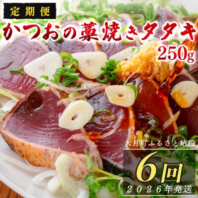 【定期便 6回】本場 高知 かつおの藁焼きたたき 250g以上 かつお カツオ 鰹 鰹のたたき 冷凍