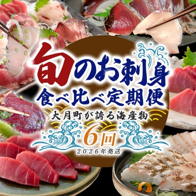 【定期便 6回】大月町内の生産者さん大集結!旬のお刺身食べ比べセット 新鮮 海鮮 カツオ マグロ 鯛