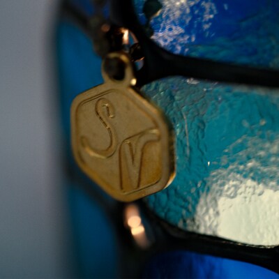 ステンドグラス キャンドルホルダー 紫陽花  手づくり 癒し インテリア 雑貨 キャンドル