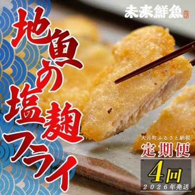 【定期便4回】地魚の塩麴フライ 白身魚 揚げ物 白身フライ おつまみ 弁当 海鮮 簡単 おかず 麹