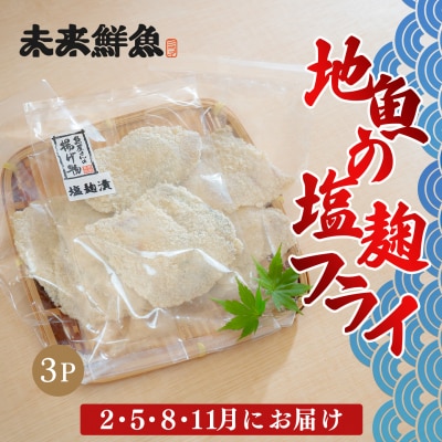 【定期便4回】地魚の塩麴フライ 白身魚 揚げ物 白身フライ おつまみ 弁当 海鮮 簡単 おかず 麹
