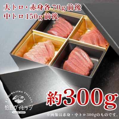 生 本マグロ 大トロ 中トロ 赤身 3種 刺身 300g 養殖 本まぐろ 冷蔵 真空 年末 トロ