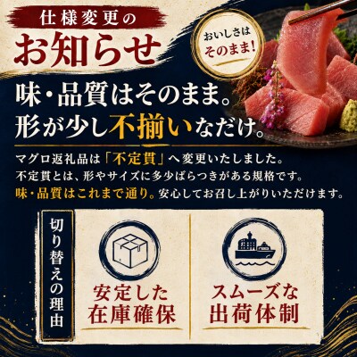 訳あり 不定貫 国産 まぐろ 本マグロ 刺身 赤身 中トロ 大トロ 定期便 計450g × 6回