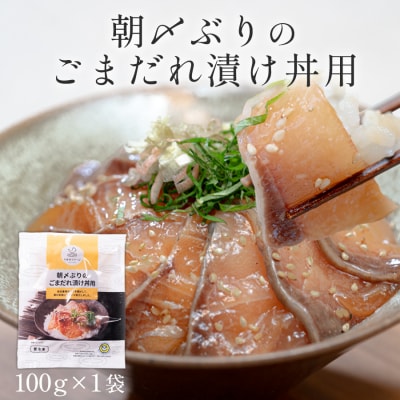 朝〆ぶり ごまだれ漬け丼用 100g×1袋 養殖 ブリ 鰤 小分け 冷凍 簡単調理 人気 海鮮丼